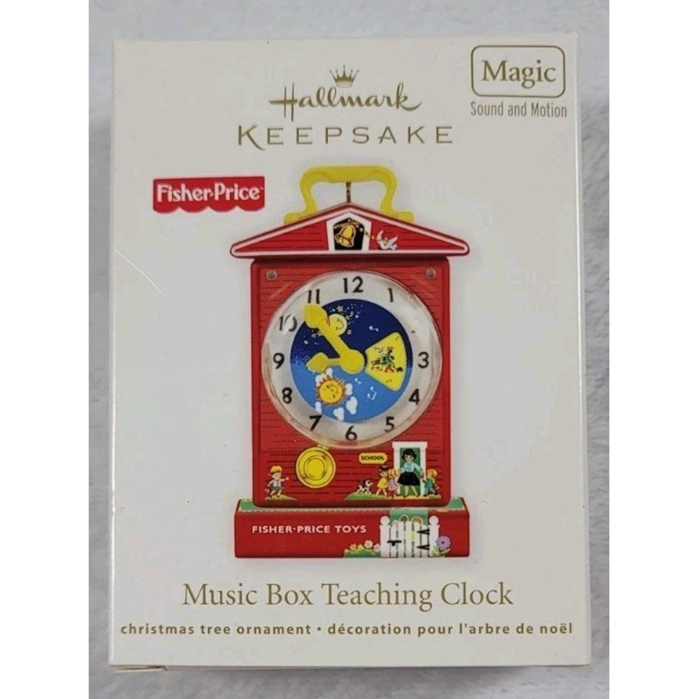 Hallmark 2011 Fisher Price Music Box Teaching Clock Magic‎ Sound/Motion MIB